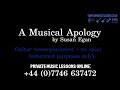 A Musical Apology (Susan Egan) - Accompaniment only