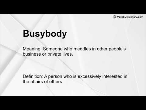 Busybody Meaning