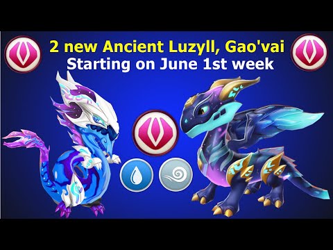 DML Reveal 2 new Ancient Luzyll, Gao'vai and Elements-Dragon Mania Legends | Create 2 Epice Sigil