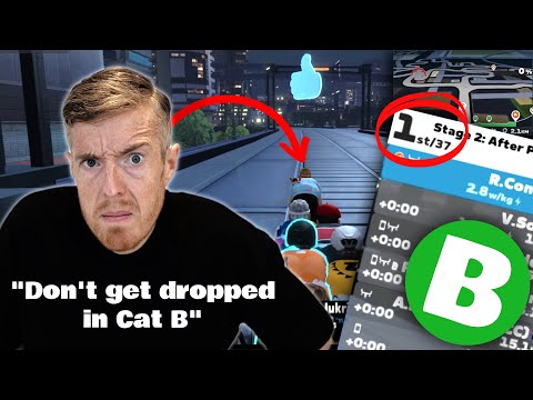 Good Cat C Zwifter tries Cat B → Brutal Race