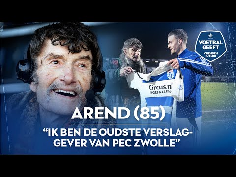 PEC Zwolle zet oudste verslaggever Arend (85) in het zonnetje 💙🤍 | Voetbal Geeft