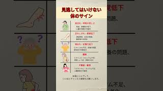 見逃してはいけない体のサイン #健康 #体のサイン #症状 #健康習慣 #予防医学 #50代健康 #ヘルスケア #健康チェック