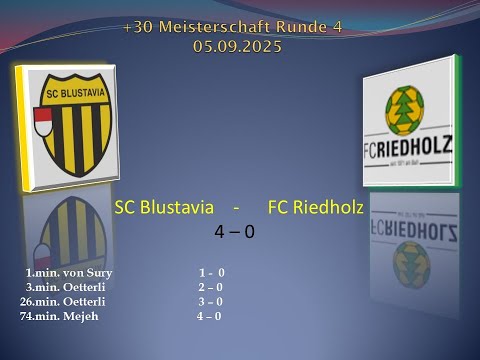 +30 Senioren Meisterschaft SC Blustavia - FC Riedholz
