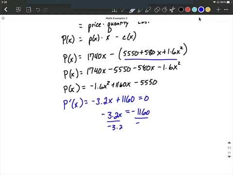 Given cost and demand functions, maximize profit