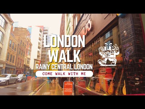 Rainy Day Walk in London: Oxford Circus to Kemble Street - Spring Experience
