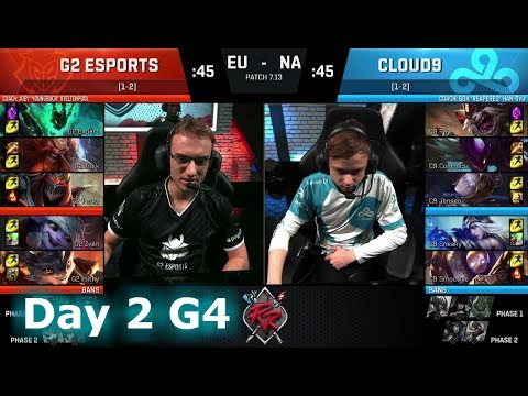 G2 eSports vs Cloud 9 | Day 2 of NA vs EU Rift Rivals 2017 LoL | G2 vs C9 #RiftRivals