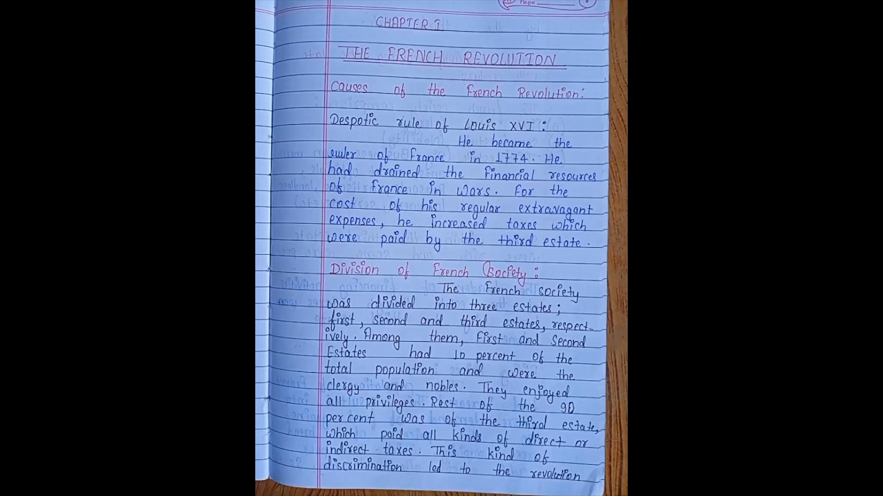 #notes French revolution class 9