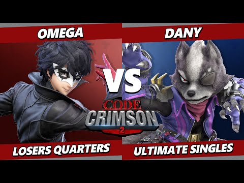 Code Crimson 2 Top 8 - Omega (Joker) Vs. Dany (Wolf, Diddy Kong) Smash Ultimate - SSBU