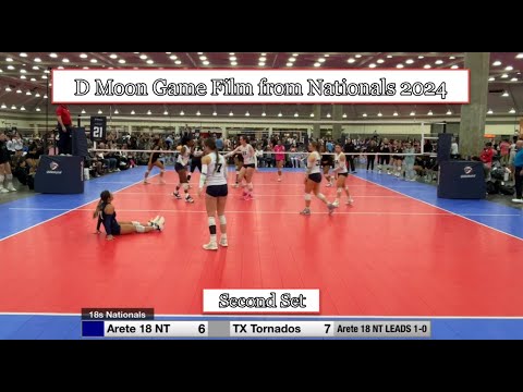 Delaney Moon Volleyball Game film from 18s Nationals vs TX Tornados Set 2. #libero #dmoon