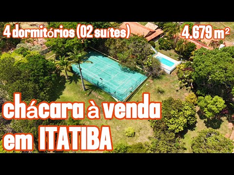 181 - CHÁCARA À VENDA EM ITATIBA 4.679M² 04 DORMITÓRIO SENDO 02 SUÍTES 50 MINUTOS DE SP R$ 1.500,000