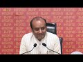 Dr. Sudhanshu Trivedi addresses a Press Conference at BJP Headquarters, New Delhi