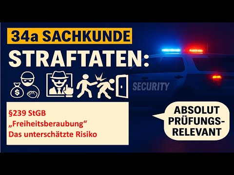 34a Sachkunde Straftat §239 StGB: Freiheitsberaubung, das unterschätzte Risiko