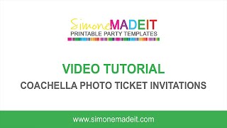 Festival Ticket Invitations - Editing Tutorial