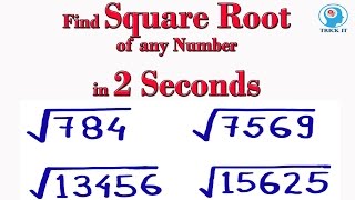 Trick to find Square Root of any Number