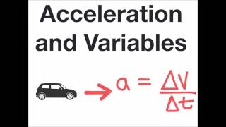 Acceleration Equation and Variables
