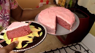 4 Times Moist Strawberry Flavored Cake Baked With Strawberry Topping