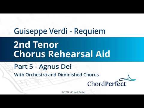 Verdi's Requiem Part 5 - Agnus Dei - 2nd Tenor Chorus Rehearsal Aid