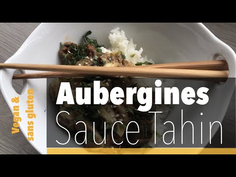 Aubergines rôties au four sauce Tahin - vegan - sans gluten - facile et rapide