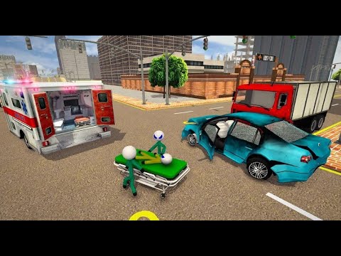 Stickman Rescue Ambulance Driving~Emergency Ambulance Car Drive~Android Gameplay.