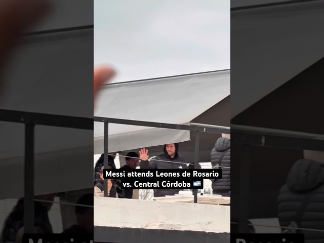 Leo Messi made his first post-World Cup appearance by watching his family-owned club Leones ⚽️