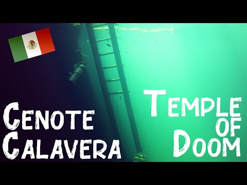 Awesome Dive at Temple of Doom, Cenote Calavera - Tulum, Mexico