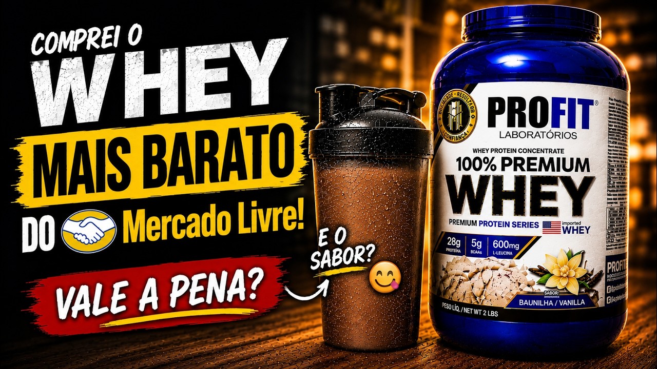 Miniatura da avaliação em vídeo de Whey Protein Isolado Mix Pote 907g - PROFIT Sabor Cookies & Cream