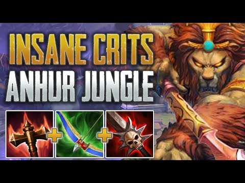 Critting for 1K! Anhur Jungle Gameplay (SMITE Conquest)