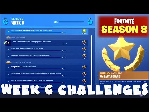 (Chapter 1) ALL Week 6 Challenges Guide - Fortnite Battle Royale Season 8 (2019)