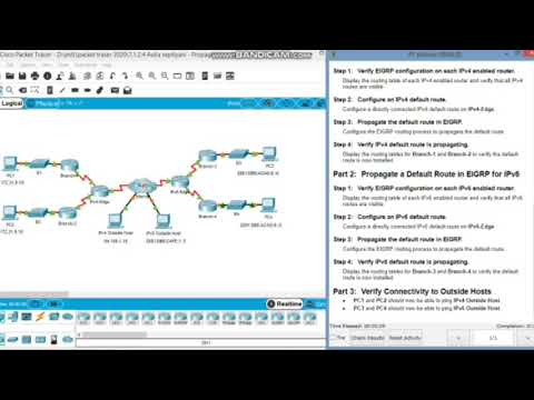 Propagating a default route in EIGRP for IPv4 and IPv6 -7.1.2.4-