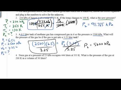 Gas Law Practice Problems: Boyle's Law, Charles Law, Gay Lussac's, Combined Gas Law