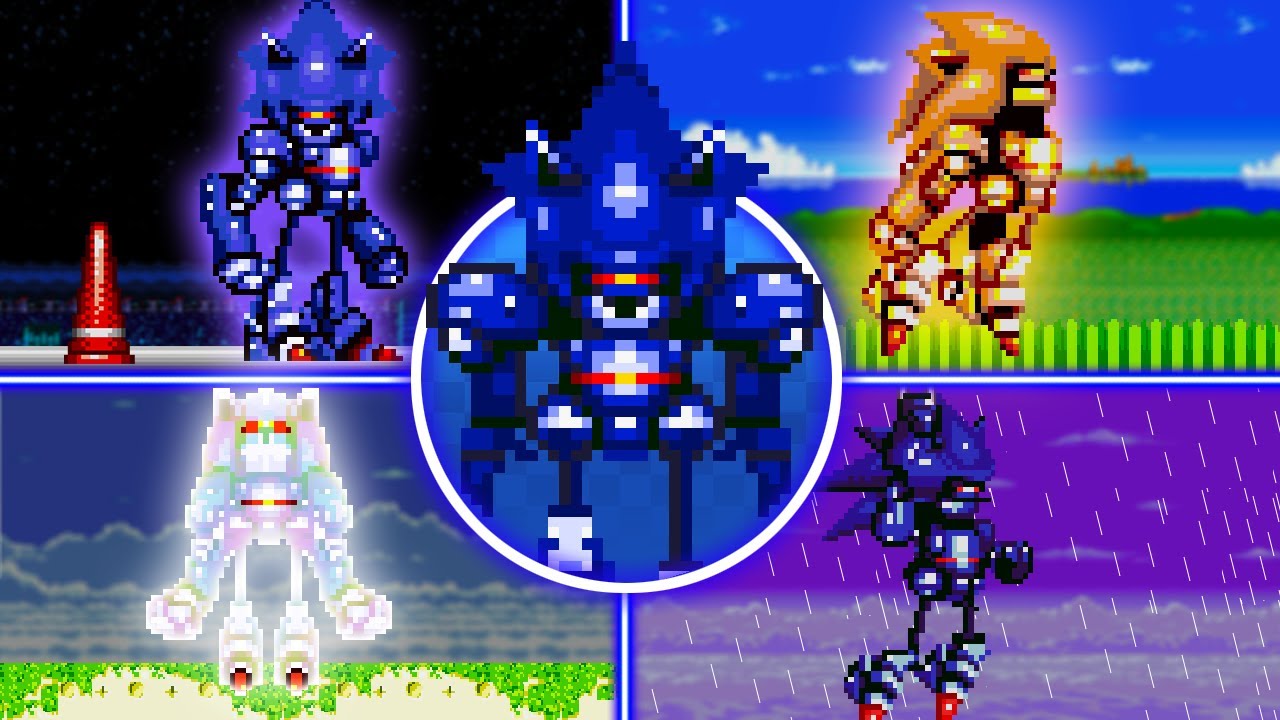 Mecha Sonic In 4 Sonic Games