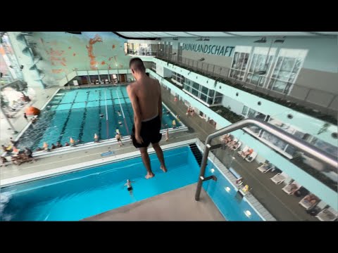 Day 4 - First time jumping from the 10-meter diving board and walking on the Love Bridge 🌊