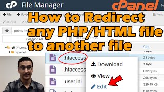 How to redirect any HTML/PHP file to another path in cPanel [Easy method] ☑️