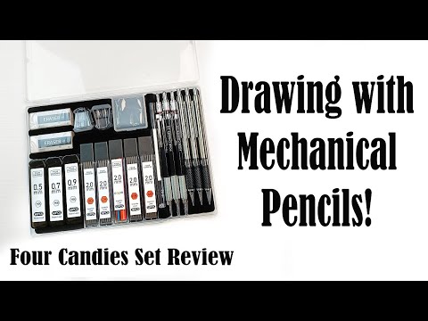 Back to Basics with Pencil Drawing! Four Candies Mechanical Pencil Set Review