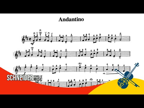 11 - Andantino - S. Suzuki | Suzuki Book 1 | Violin Sheet Music [ Partitura para Violino ]