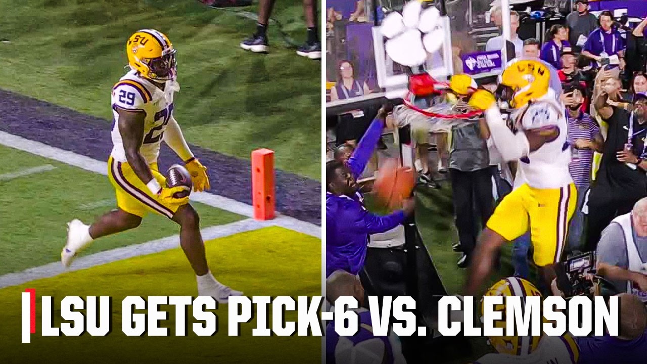 Jordan Ross gets a PICK-6 for LSU vs. Clemson 🔥 | ESPN College Football