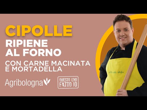Cipolle ripiene al forno con carne macinata e mortadella
