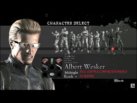 RESIDENT EVIL 5 GOLD EDITION ALL MERCENARIES SOLO ALBERT WESKER MIDNIGHT – SS RANK