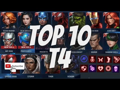 TOP 10 T4 CHARACTERS FOR WORLD BOSS : LEGEND - ALL UNIQUE TAGS / REQUIREMENTS  |Marvel Future Fight