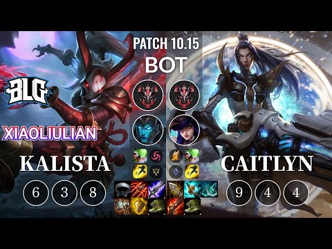 BLG xiaoliulian Kalista vs Caitlyn Bot - KR Patch 10.15