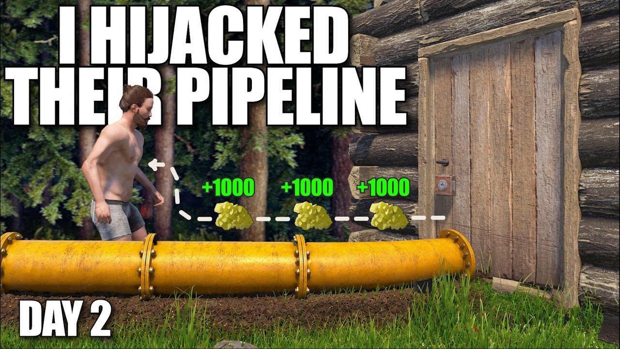 Gorliac and I hijacked a clans piping system in Rust...