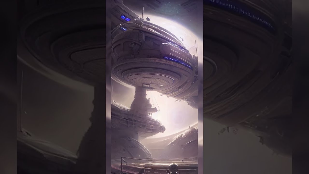 EPIC SPACE STATION AI Concept Art #shorts #StableDiffusion