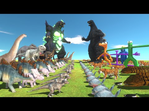 Godzilla War - Super Godzilla + Dinosaurs VS Heisei Godzilla + Rainbow Friends – ARBS