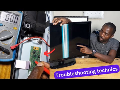 LG 32"TV : Moving vertical lines troubleshooting Technics