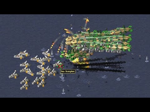 Making 20 Sea Scorpions  *Angry* (Fully Upgraded): Red Alert 2