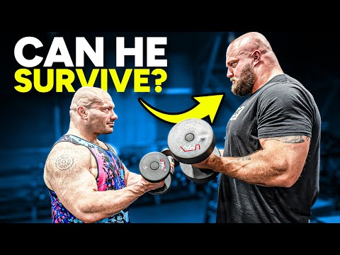 Champion Strongman Tries BRUTAL High Volume Bodybuilding Workout