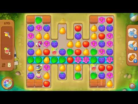 Gardenscapes Level 695 With No Boosters - Super Hard Level - Bonus Scene With Austin