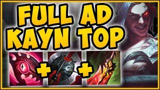 WTF! FULL AD KAYN TOP = INSTA STACK PASSIVE STRAT?? KAYN SEASON 9 TOP GAMEPLAY! - League of Legends