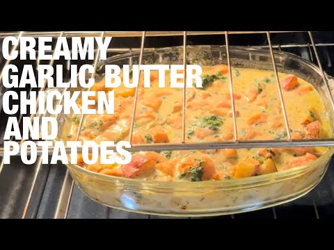 CREAMY GARLIC CHICKEN AND POTATOES