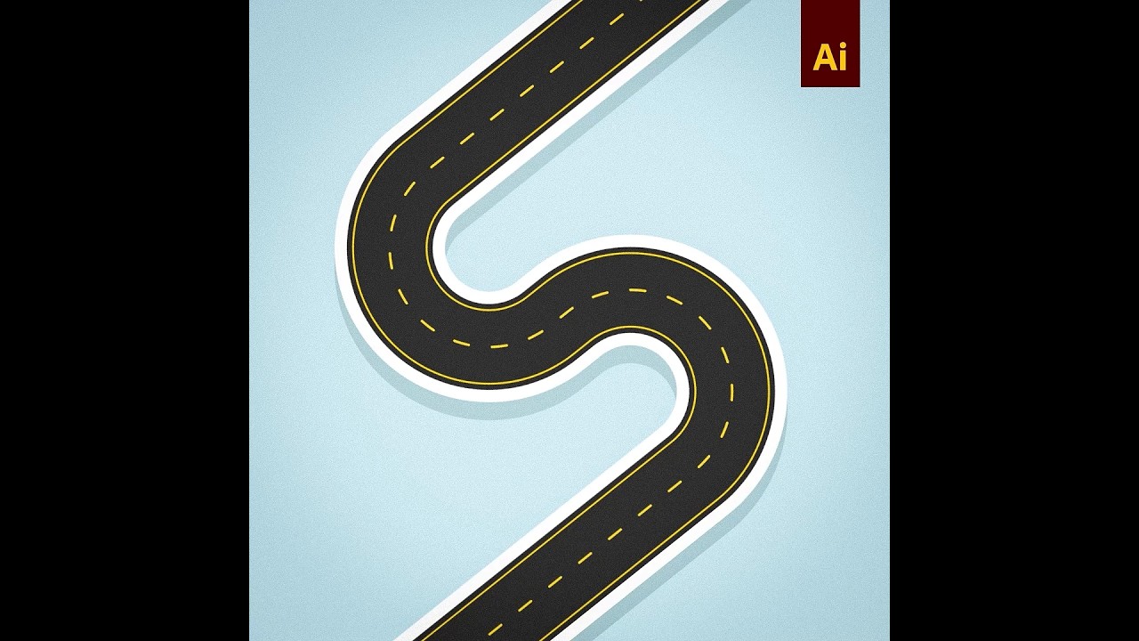Road Pattern Brush in Adobe Illustrator